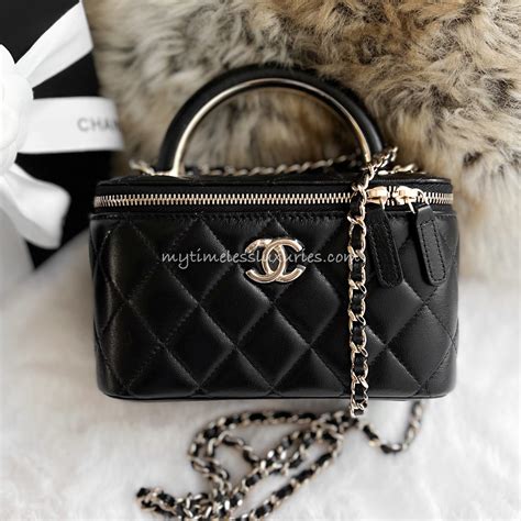 Chanel top handle vanity case